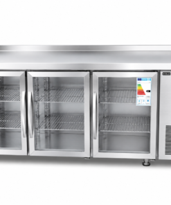 Bajos Mostrador Refrigerado con Puertas de Vidrio 3 puertas  1800x600x850mm