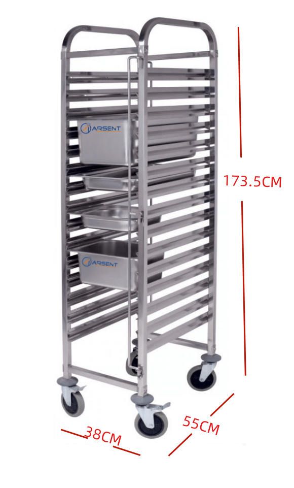 CARRO BANDEJERO DE 380 X550 X1735H MM CARRO15GN1/1 2 CARRO BANDEJERO DE 380 X550 X1735H MM CARRO15GN1/1 - Imagen 2