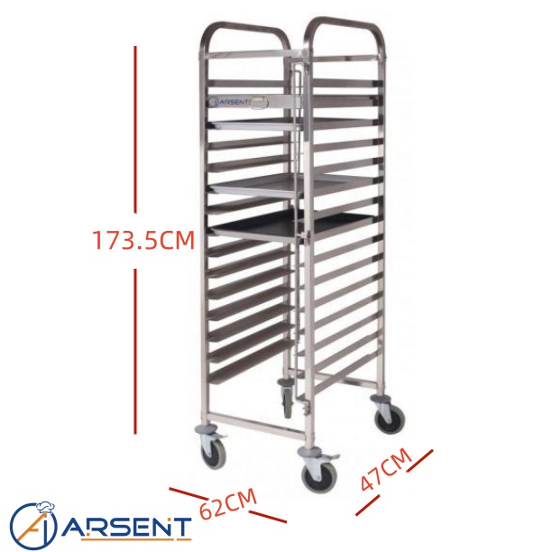 CARRO BANDEJERO DE 470 X620 X1735H MM CARRO1560X40 2 CARRO BANDEJERO DE 470 X620 X1735H MM CARRO1560X40 - Imagen 2
