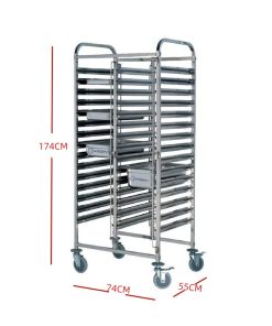 Alternative view of CARRO BANDEJERO DE 740 X550 X1740H MM CARRO1515GN1/1