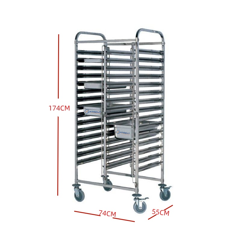 CARRO BANDEJERO DE 740 X550 X1740H MM CARRO1515GN1/1 2 CARRO BANDEJERO DE 740 X550 X1740H MM CARRO1515GN1/1 - Imagen 2