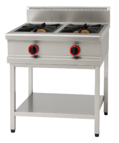 Cocina  a gas de 2 fuegos con soporte  GBR-2/C