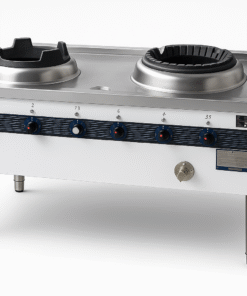 Wok con 2 fuegos a gas sobre soporte - 1000x760x850 mm - 52 Kw