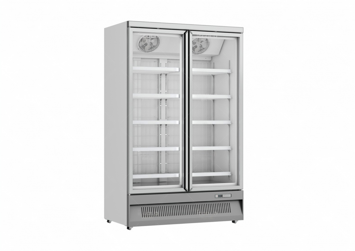 Nevera expositora doble Puertas Cristal