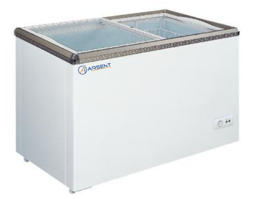 Congelador puerta cristal corredera de 287L XS-320 1 Congelador puerta cristal corredera de 287L XS-320