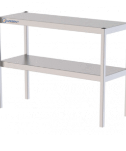 Estante sobremesa acero inoxidable doble para mesas de trabajo 1200x300x600mm