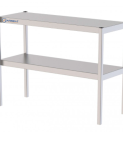 Estante sobremesa acero inoxidable doble para mesas de trabajo 1500x300x600mm