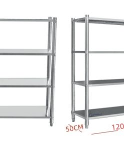 Alternative view of Estantería 4 estantes de acero inox 1200x500x1550mm