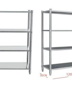 Alternative view of Estantería 4 estantes de acero inox 1200x500x1800mm