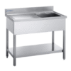 fregadero inox de 1000x600x850mm con estante y escurridor a la izquierta – 1 cubeta 01
