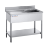 Fregadero inox de 120cm con estante - 1 Cubeta