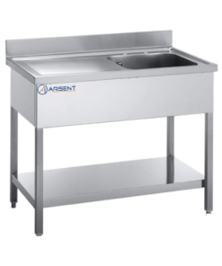 Fregadero inox de 120cm con estante - 1 Cubeta