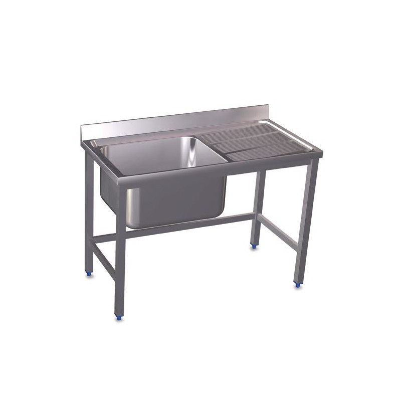 Roca Fregadero De Empotrar 1 Cubeta + Escurridor Derecha - Acero Inoxidable 800x490x155mm Modelo J-351