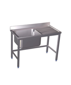 Fregadero inox de 120x60x85cm  – 1 cubeta escurridor a la derecha
