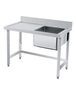 Fregadero inox de 120x60x85cm – 1 cubeta escurridor a la izquierta