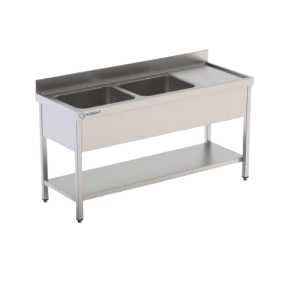 Fregadero inox de 160cm - 2 Cubetas 1 Fregadero inox de 160cm - 2 Cubetas