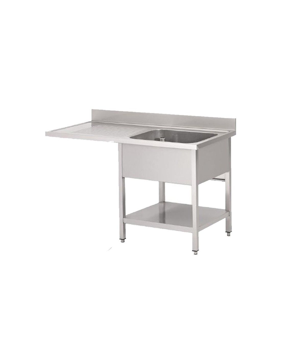 Fregadero para lavavajillas 120 x 60 cm -1 cuba y estante 1 Fregadero para lavavajillas 120 x 60 cm -1 cuba y estante