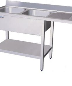Fregadero para lavavajillas 160 o 180 x 70 cm -dos cubas