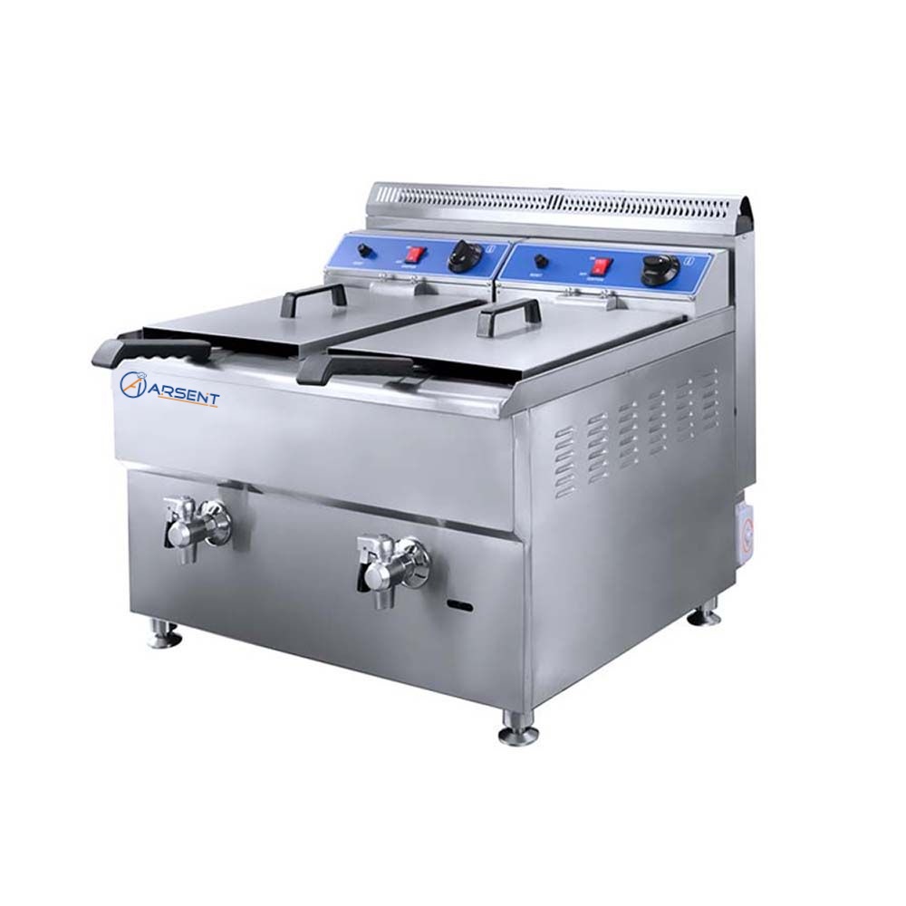 Freidora a gas de 18+18 litros de 630x680x645h mm GF-182 1 Freidora a gas de 18+18 litros de 630x680x645h mm GF-182