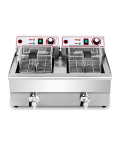 Freidora eléctrica 13+13 litros con grifo de 620x480x350 mm EF-132V