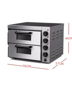 Alternative view of HORNO ELÉCTRICO PARA 2 PIZZAS COMPACTO DE 560X570X440H MM PARA 2 PIZZAS ZH-3M