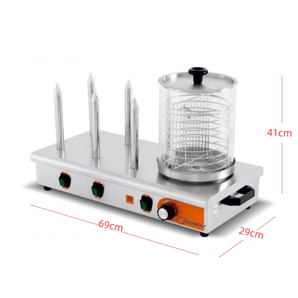 MÁQUINA DE PERRITOS 6 PINCHOS DE 660X290X410H MM PEKIN HDW-6 2 MÁQUINA DE PERRITOS 6 PINCHOS DE 660X290X410H MM PEKIN HDW-6 - Imagen 2