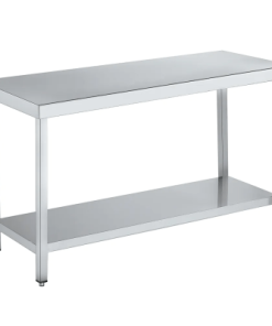 Mesa de trabajo central con estante Fondo 70 cm. 1500x700x850mm