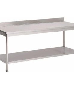 Mesa de trabajo con peto-estante Fondo70. Largo desde 100 a 200 cm altura 60cm