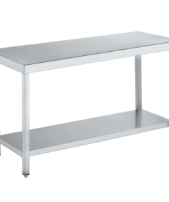 Mesa de trabajo central con estante Fondo 70 cm. 1500x700x850mm