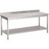 Mesa de trabajo con peto-estante Fondo70. Largo desde 100 a 200 cm altura 85cm 2 mesa de trabajo fondo 70 cm desde 60 a 240 cm 01