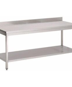 Mesa de trabajo con peto-estante Fondo70. Largo desde 100 a 200 cm altura 85cm