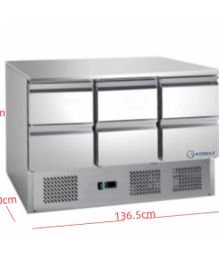 Alternative view of Mesa refrigerada 6 cajones S903-6D