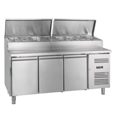MESA REFRIGERADA GN1/1 3 PUERTAS FONDO 70CM 2 MESA REFRIGERADA GN1/1 3 PUERTAS FONDO 70CM - Imagen 2