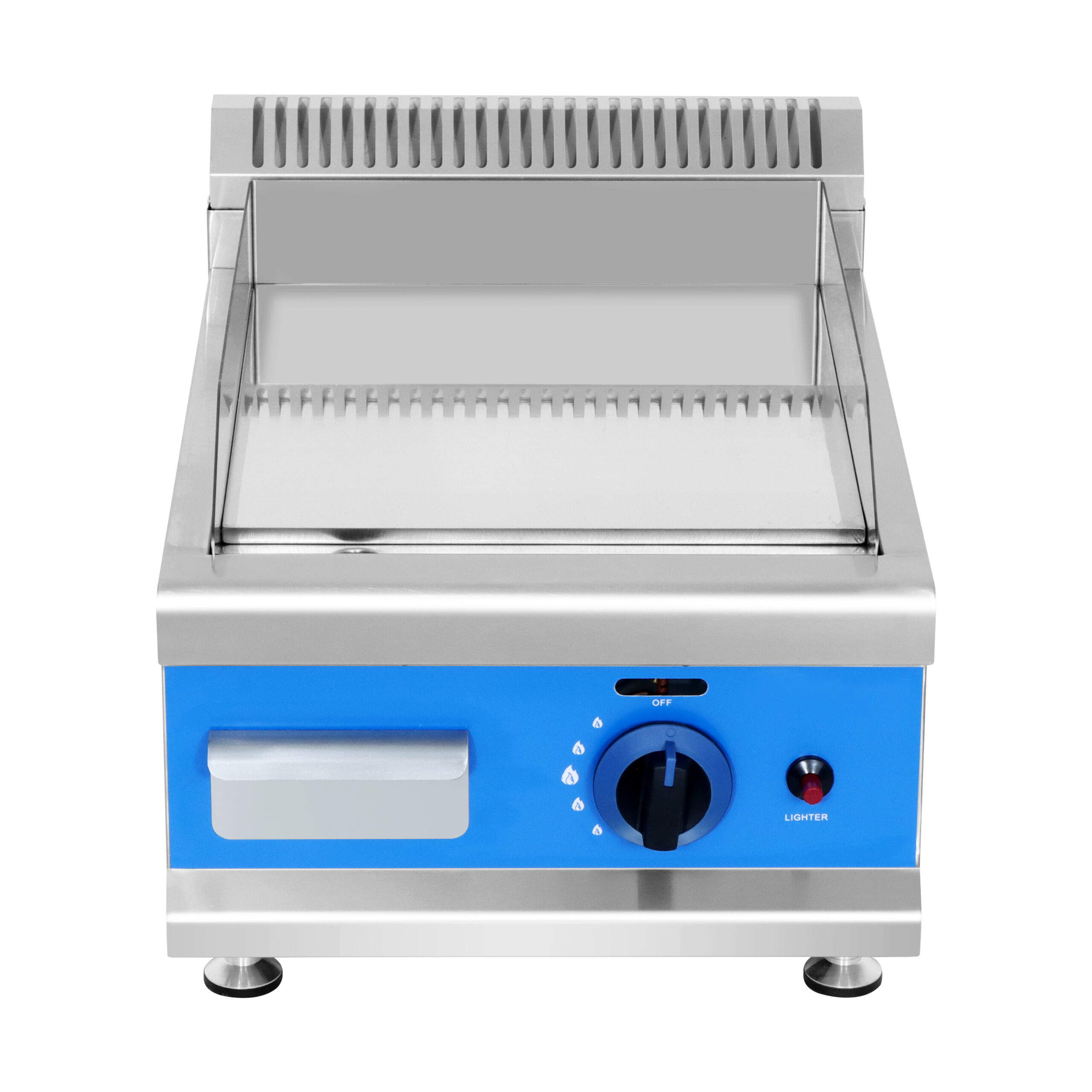 Plancha / Frytop a gas profesional de cromo duro 400 x 570 x 370 mm (1 quemadores, 5 kW) 1 Plancha / Frytop a gas profesional de cromo duro 400 x 570 x 370 mm (1 quemadores, 5 kW)