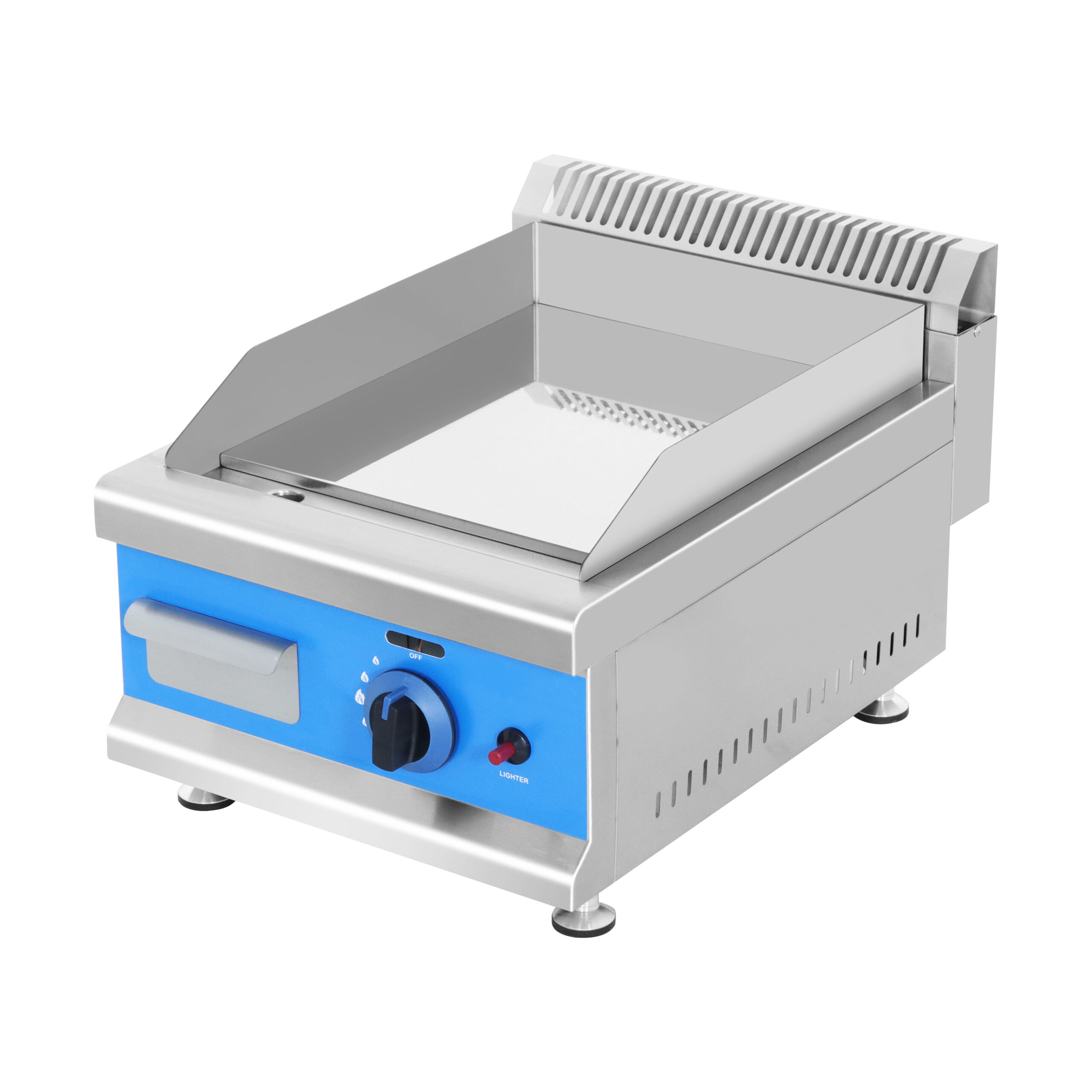 Plancha / Frytop a gas profesional de cromo duro 400 x 570 x 370 mm (1 quemadores, 5 kW) 2 Plancha / Frytop a gas profesional de cromo duro 400 x 570 x 370 mm (1 quemadores, 5 kW) - Imagen 2
