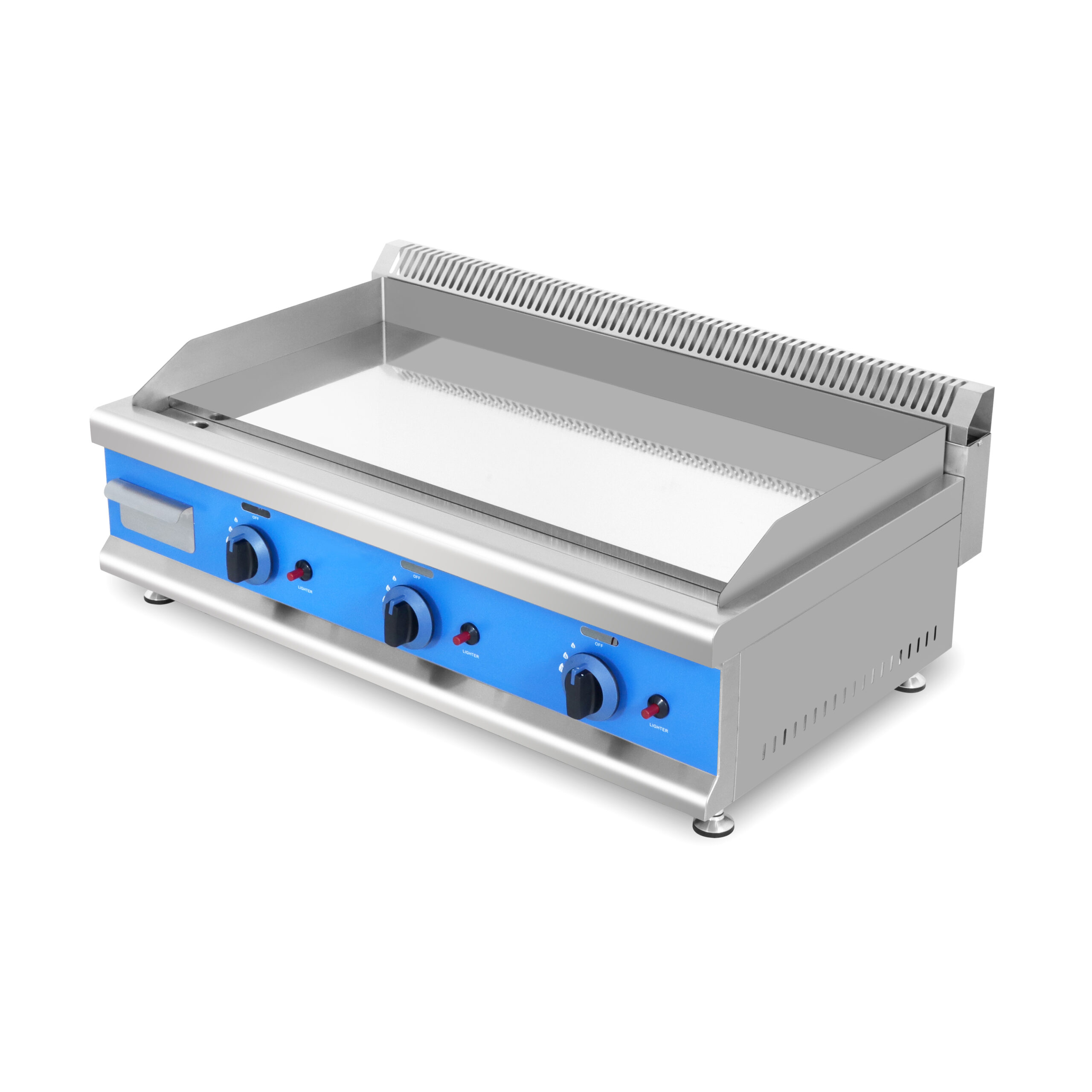 Plancha / Frytop a gas profesional de cromo duro 950x570x370 mm (3 quemadores, 15 kW) 2 Plancha / Frytop a gas profesional de cromo duro 950x570x370 mm (3 quemadores, 15 kW) - Imagen 2