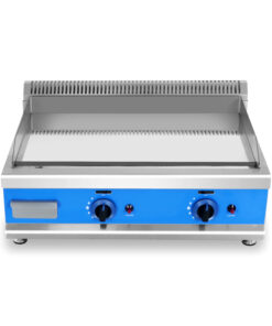 Plancha / Frytop a gas profesional de cromo duro 650x570x370 mm (2 quemadores, 10 kW)