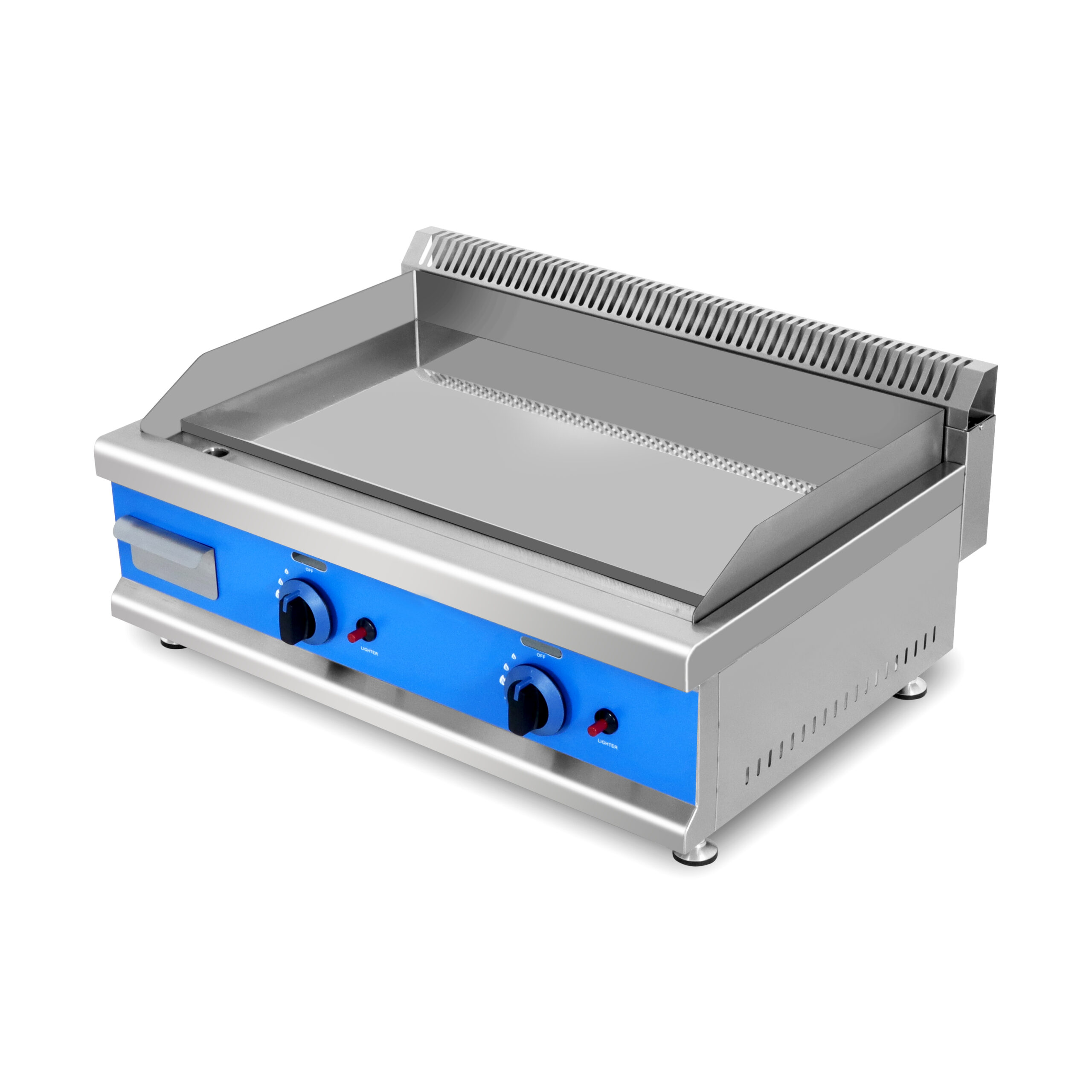 Plancha / Frytop a gas profesional de cromo duro 650x570x370 mm (2 quemadores, 10 kW) 2 Plancha / Frytop a gas profesional de cromo duro 650x570x370 mm (2 quemadores, 10 kW) - Imagen 2