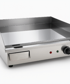 Plancha eléctrica cromo duro profesional en acero 10 mm económica de 550 x450 x240h mm ieg-818c