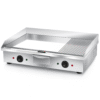 plancha electrica de sobremesa mitad lisa y mitad acanalada heg 822 03