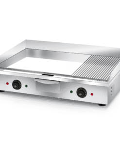 plancha eléctrica de sobremesa - Mitad lisa y mitad acanalada HEG-822