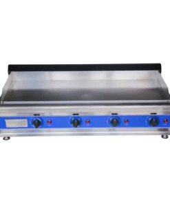 Plancha / Frytop a gas profesional de cromo duro 1150x570x370 mm (4 quemadores, 20 kW)