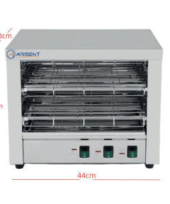 Alternative view of Tostador eléctrico doble de 440x280x410mm QTO-360