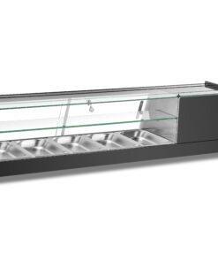 Vitrina refrigerada para tapas cuadrada 5 bandejas 1309X395X375mm CS-64