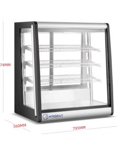 Alternative view of Vitrina refrigerada sobremostrador 3 estantes CW-196